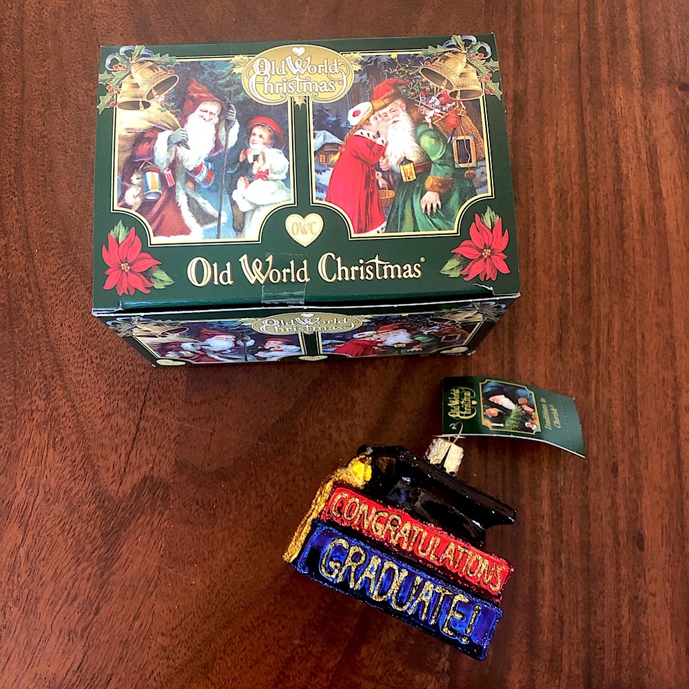 NWT Old World Christmas Congrats Graduate Ornament